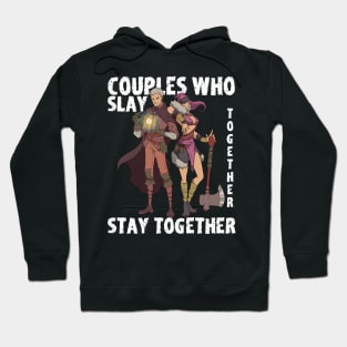 Roleplaying RPG Couple Gift Valentines Day Wizard Barbarian Hoodie